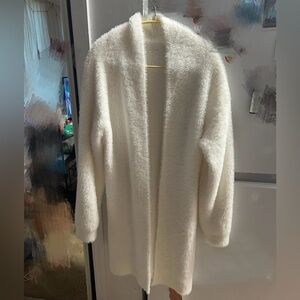 Furry coat, soft and cozy